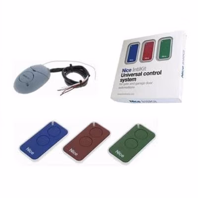 Intikit: N°3 Trasmettitori Inti A 2 Canali Rolling-Code 433,92 Mhz + N°1 Ox2 Ricevente Radio A 2 Canali 433,92 Mhz Nice