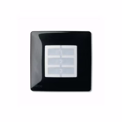 Niceway - Opla - Wsb Placca A Parete Quadrata Nera Nice